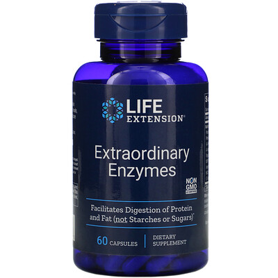 Life Extension Дополнительные ферменты, 60 капсул