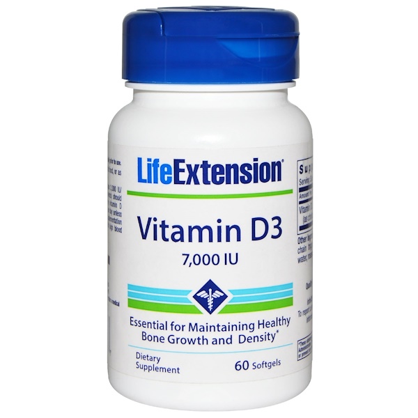 Life Extension Vitamin D3 7000 Iu 60 Softgels 2505