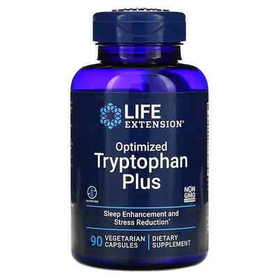

Life Extension оптимизированный триптофан плюс, 90 вегетарианских капсул