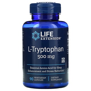 Life Extension, L-Tryptophan, 500 mg, 90 Vegetarian Capsules