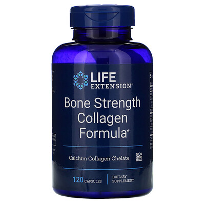 Life Extension Bone Strength, добавка с коллагеном, 120 капсул