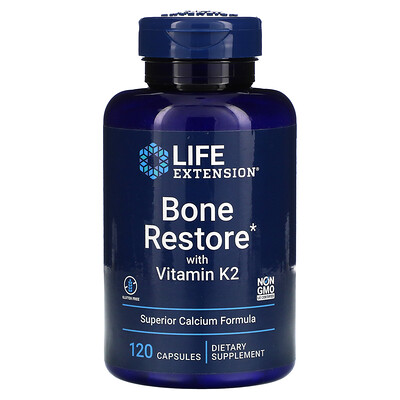 

Life Extension Bone Restore with Vitamin K2 120 Capsules