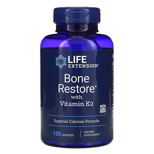 Отзывы о Лайф Экстэншн, Bone Restore with Vitamin K2, 120 Capsules