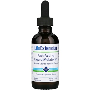 Отзывы о Лайф Экстэншн, Fast-Acting Liquid Melatonin, Natural Citrus-Vanilla Flavor, 2 fl oz (59 ml)