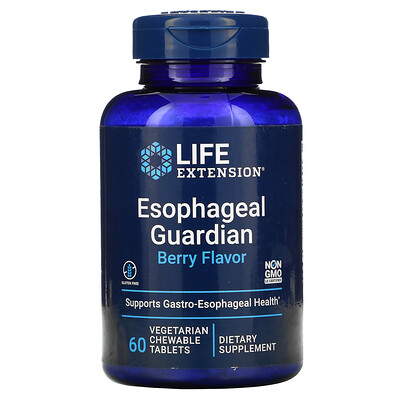Life Extension Esophageal Guardian ягоды 60 вегетарианских жевательных таблеток
