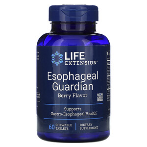 Отзывы о Лайф Экстэншн, Esophageal Guardian, Berry Flavor, 60 Chewable Tablets