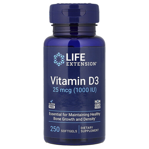 Life Extension ビタミンD3 25mcg（1,000IU） ソフトジェル250粒