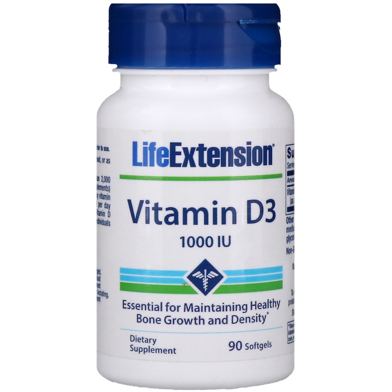 Life Extension Vitamin D3 1000 Iu 90 Softgels Iherb 6364