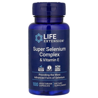 Life Extension, Complejo de superselenio y vitamina E, 100 cápsulas vegetales