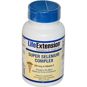 Life Extension, Селеновый комплекс усиленного действия, 100 вегетарианских капсул