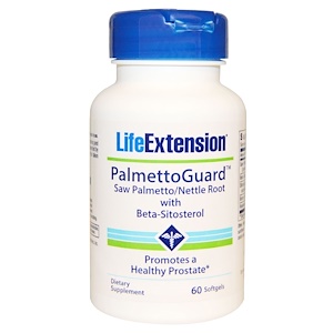 Life Extension, PalmettoGuard, пальма сереноа/корень крапивы с бета-ситостеролом, 60 желатиновых капсул