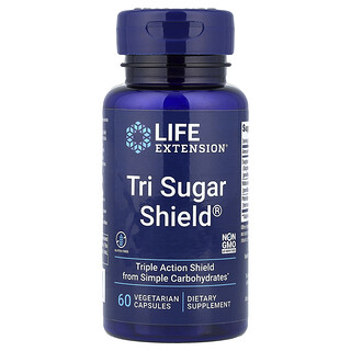 Life Extension, Tri Sugar Shield®, 60 vegetariske kapsler