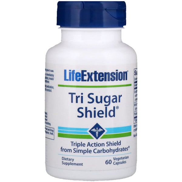 Life Extension, Tri Sugar Shield, 60 растительных капсул