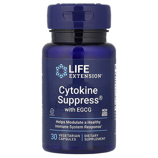 Life Extension‏, Cytokine Suppress®‎ עם EGCG, ‏30 כמוסות צמחיות