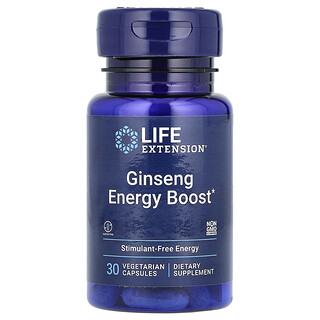 Life Extension, Potenciador de energía con ginseng, 30 cápsulas vegetales