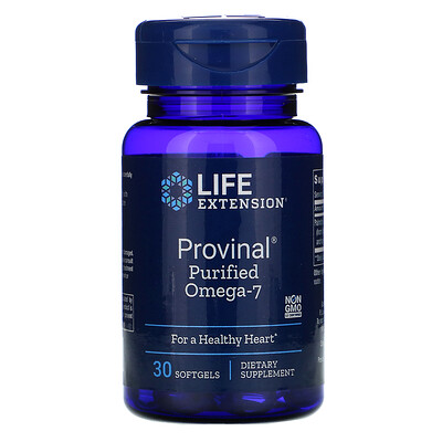 Life Extension Provinal, очищенная форма омега-7, 30 мягких таблеток