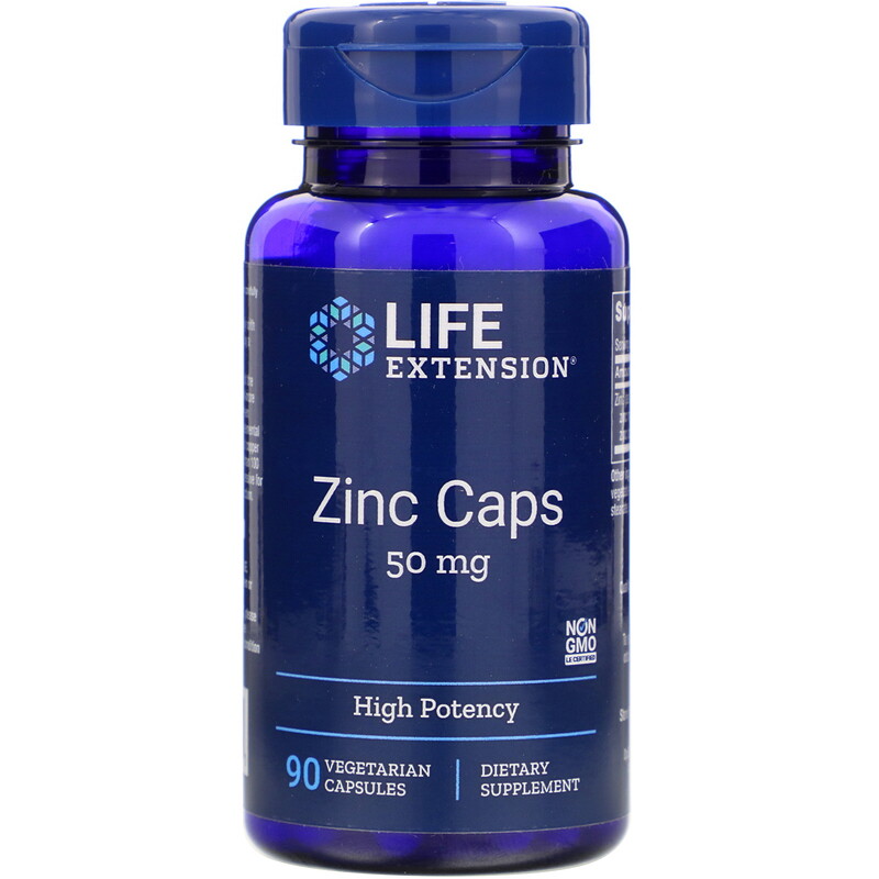Life Extension Zinc High Potency Immune Support 50 mg 90 Vegetarian