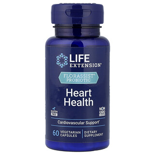 Life Extension, FLORASSIST® пробиотик за сърдечно здраве, 60 вегетариански капсули (74 mg на капсула)