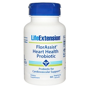 Life Extension, Пробиотик FlorAssist для здоровья сердца, 60 капсул 