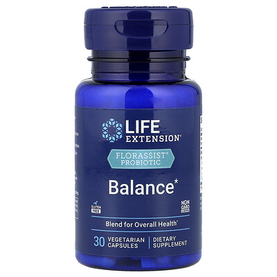 Product Image for Life Extension, FLORASSIST PROBIOTIC, Balance, 30 Vegetarian Capsules
