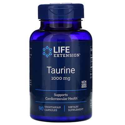 Life Extension Таурин, 1000 мг, 90 вегетарианских капсул