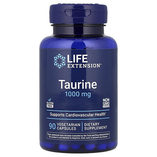 Life Extension, Taurina, 1000 mg, 90 cápsulas vegetales