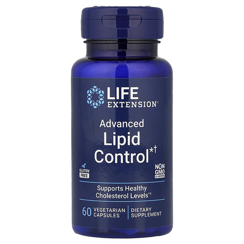 Life Extension, Advanced Lipid Control, verbesserte Lipidkontrolle, 60 pflanzliche Kapseln (500 mg pro Kapsel)