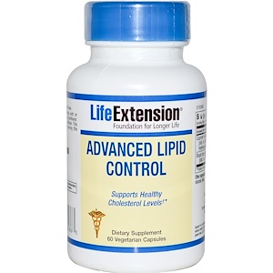 Life Extension, Усовершенствованная формула контроля липидов, 60 вегетарианских капсул