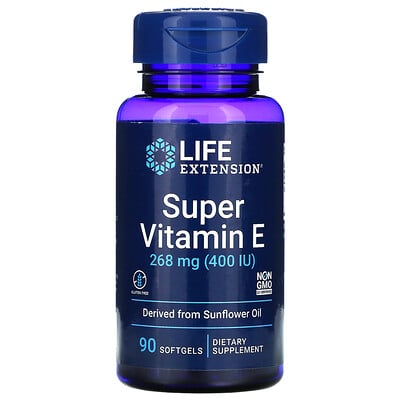 Life Extension Super Vitamin E, 268 mg (400 IU), 90 Softgels