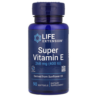 Life Extension, Super Vitamin E, 268 mg (400 IU), 90 Softgels