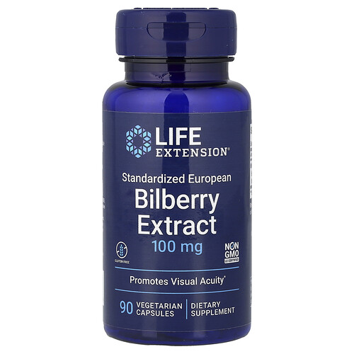 Life Extension ビルベリーエキス 100mg ベジタリアンカプセル90粒