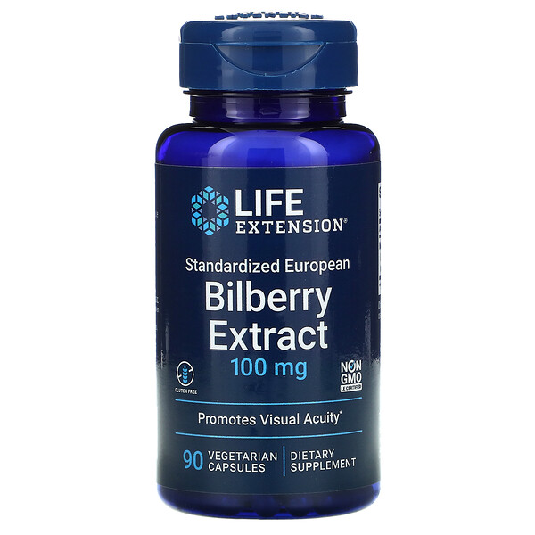 Life Extension, Standardized European Bilberry Extract, 100 mg, 90