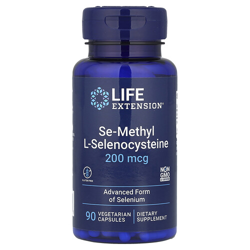 Life Extension Семиметил L-селеноцистеин 200 мкг 90 вегетарианских капсул