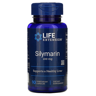 Life Extension Силимарин, 100 мг, 90 вегетарианских капсул