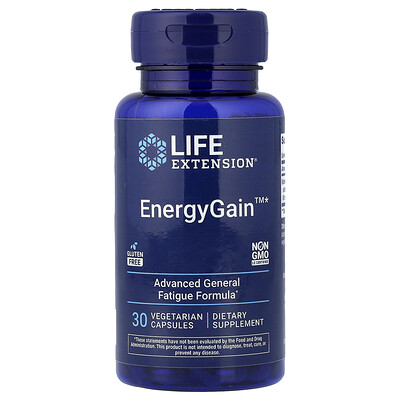 Life Extension, EnergyGain™, 30 cápsulas vegetales (200 mg por cápsula)