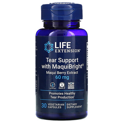 

Life Extension Tear Support with MaquiBright Maqui Berry Extract 60 mg 30 Vegetarian Capsules