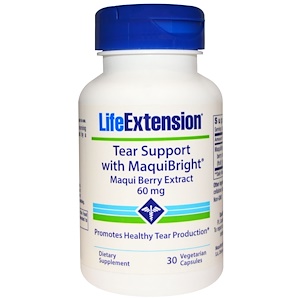 Life Extension, Tear Support, with MaquiBright, Maqui Berry Extract, 30 Veggie Caps