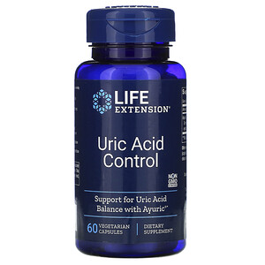 Лайф Экстэншн, Uric Acid Control, 60 Vegetarian Capsules отзывы