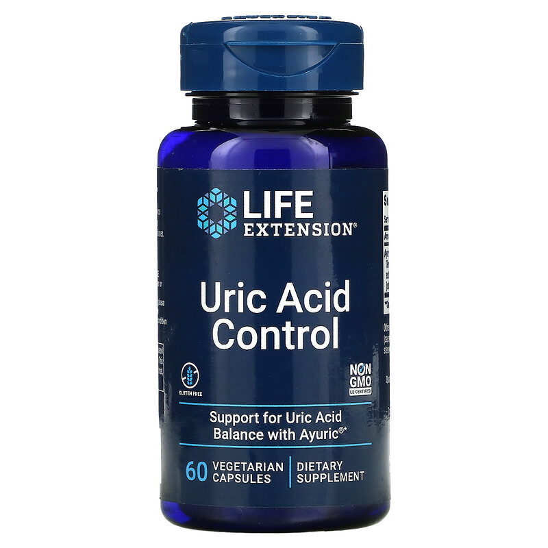 Life Extension, Uric Acid Control, 60 Vegetarian Capsules - iHerb