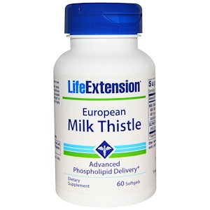 Life Extension, Европейский молочный чертополох, 60 желатиновых капсул