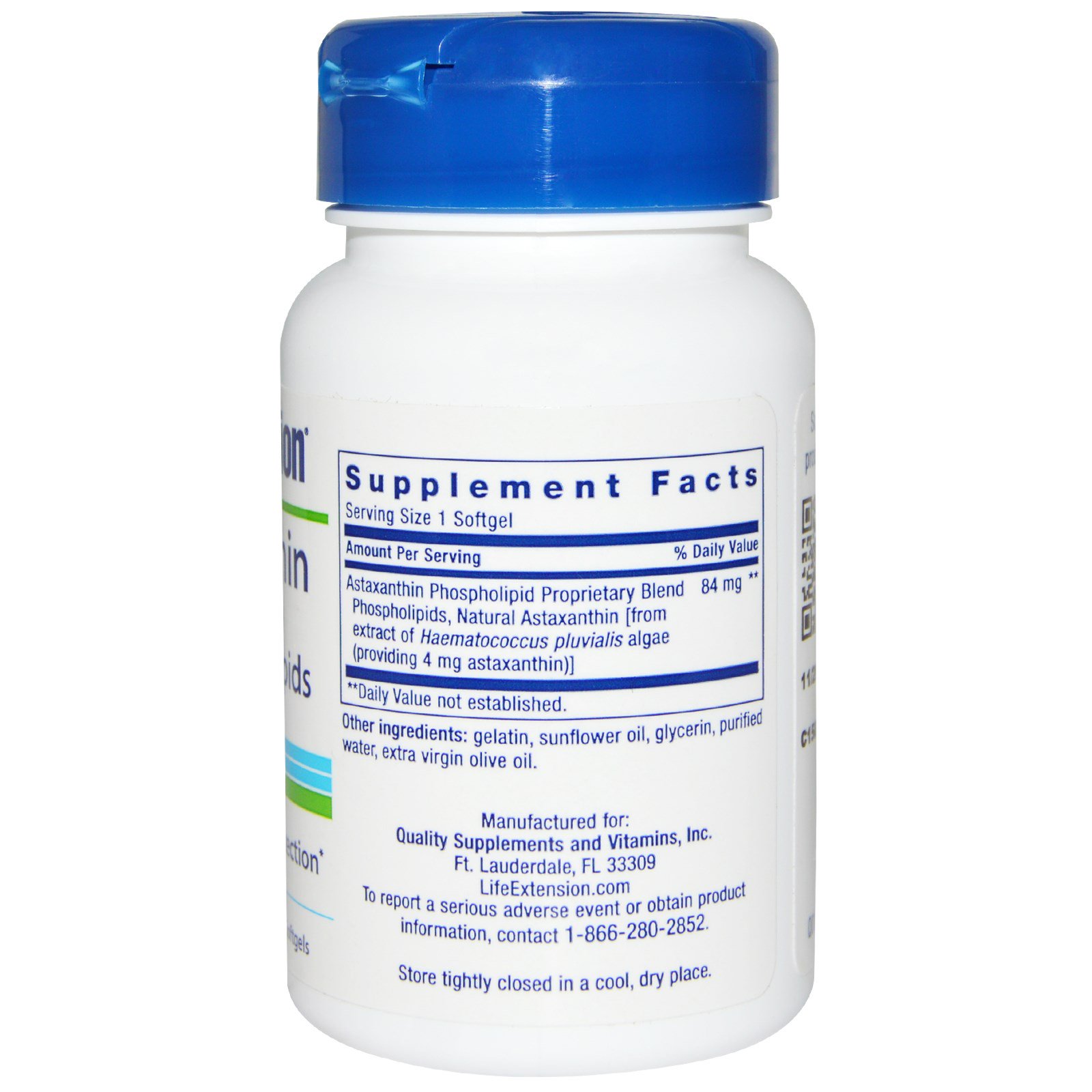 Life Extension, Astaxanthin, with Phospholipids, 4 mg, 30 Softgels