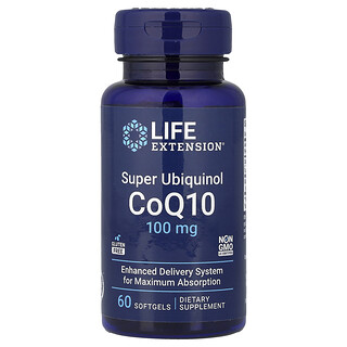 Life Extension, Super Ubiquinol CoQ10, Ubichinol, CoQ10, 100 mg, 60 Weichkapseln