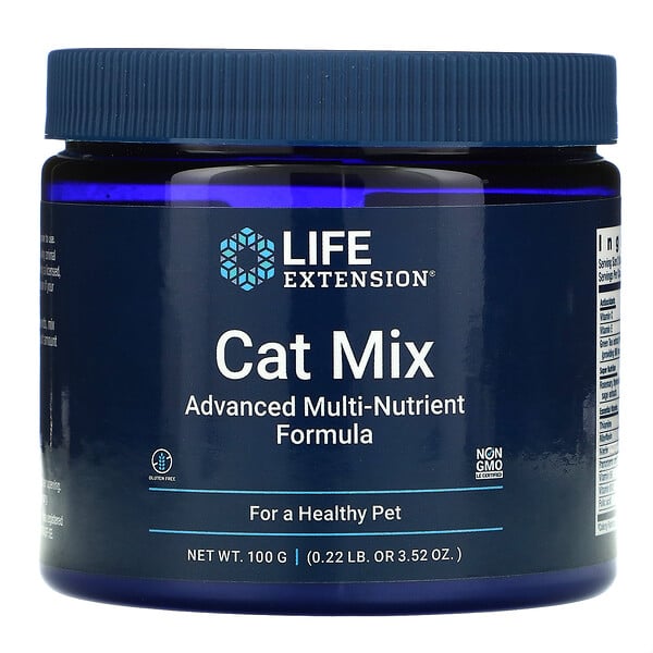 مزيج الدعم الغذائي للقطط، تركيبة متطورة متعددة العناصر الغذائية، 3.52 أونصة (100 جرام)