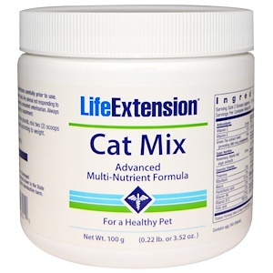 Life Extension, Cat Mix, Усовершенствованная формула мультипитательная формула, 3,52 унции (100г)