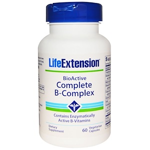 Life Extension, BioActive Complete B-Complex, 60 вегетарианских капсул