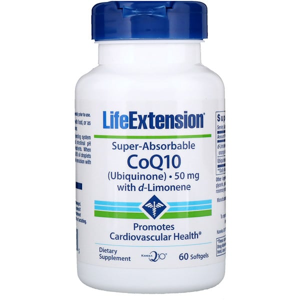 Life Extension, Leicht aufnehmbares CoQ10, 50 mg, 60 Weichkapseln