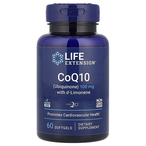 Life Extension, Super-Absorbable CoQ10 (Ubiquinone) with d-Limonene, 100 mg, 60 Softgels