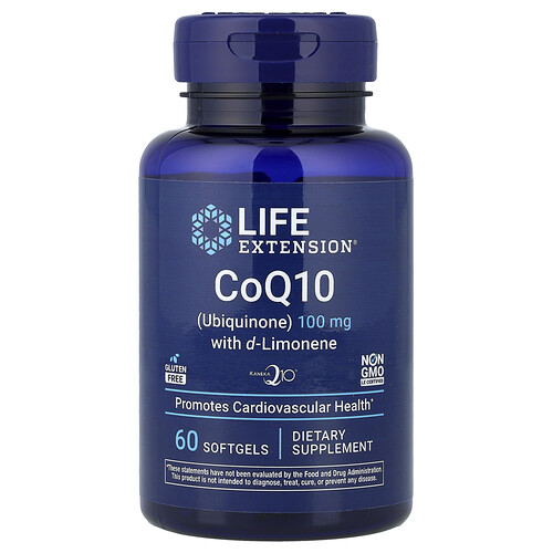 Life Extension, Super-Absorbable CoQ10 (Ubiquinone) with d-Limonene, 100 mg, 60 Softgels