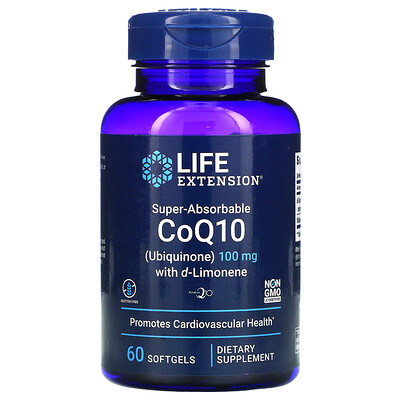 

Life Extension суперусваиваемый CoQ10, 100 мг, 60 мягких желатиновых капсул