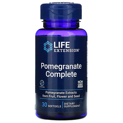 

Life Extension Pomegranate Complete, гранатовый комплекс, 30 капсул